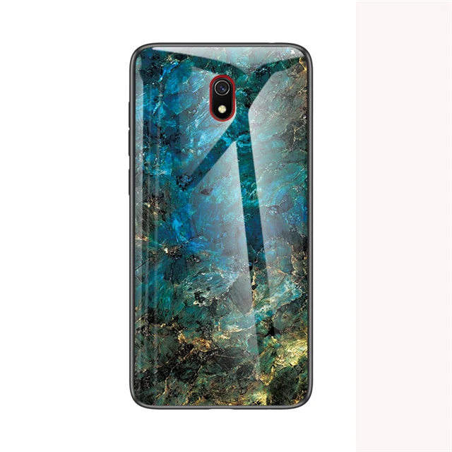 Green Для Xiao mi Red mi 8 8A 8T Note 8 Pro мраморный жесткий чехол из закаленного стекла для телефона Red mi Note 4X8 T Xiaomi mi 9 SE Lite Pro задняя крышка - Color: Green