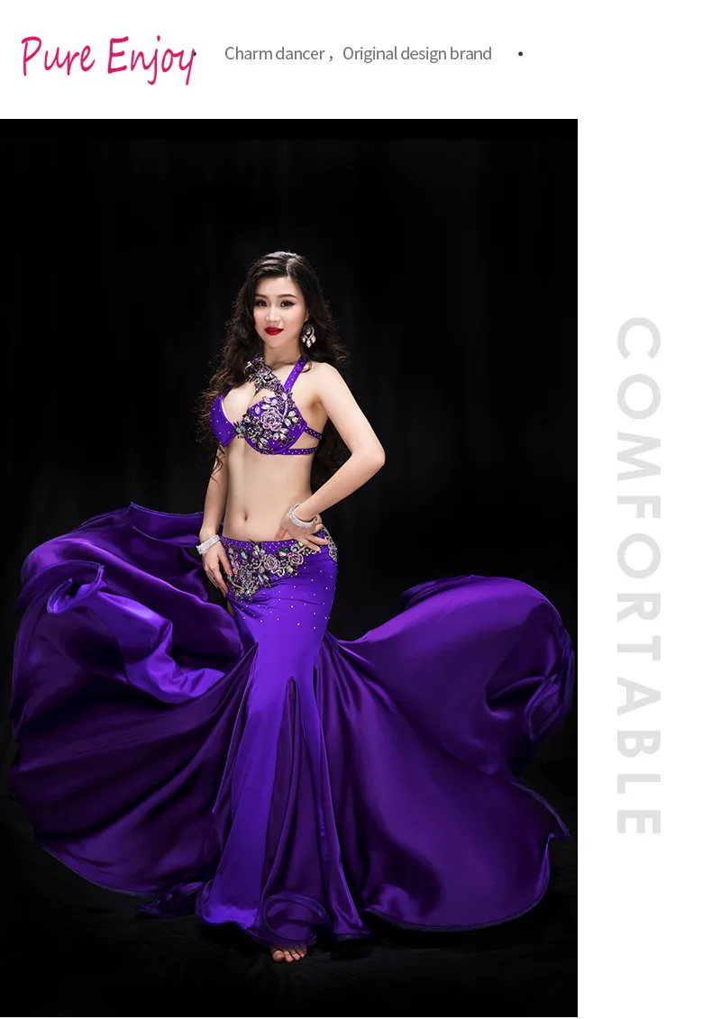 Belly Dance Set Дизайн Новые Сценические Костюмы Гоночный Костюм Ручной Работы Профессиональный Набор Восточных Танцев