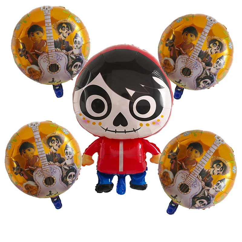 5 шт. 82*55 см 18 дюймов круглые шары Коко гелиевые майларовые шары Детские вечерние украшения на день рождения Мигель воздушный шар из фольги globos детские игрушки