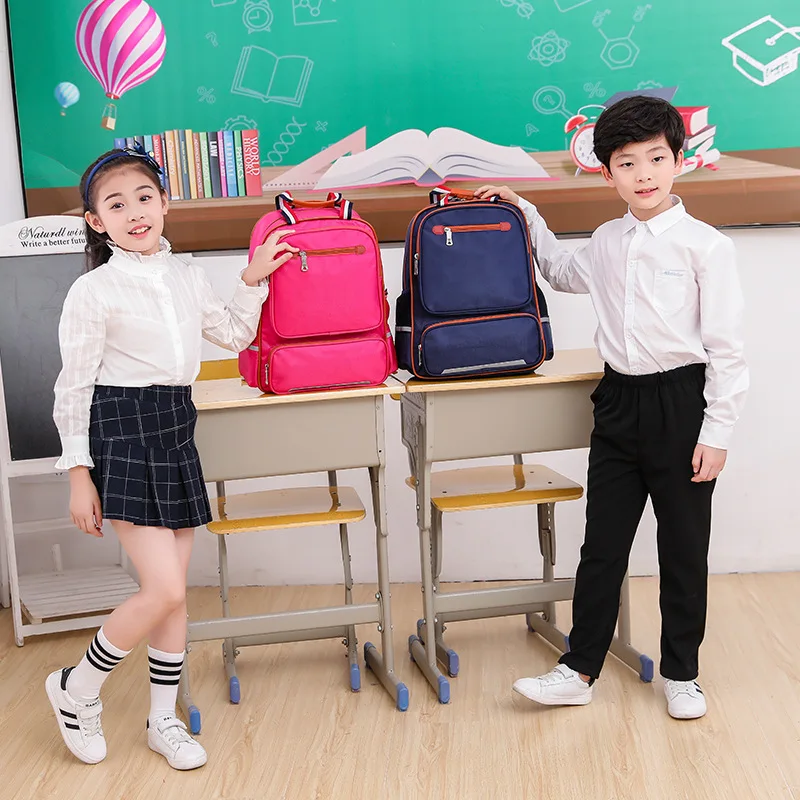 

Schoolbags for primary school students, grades men's and women's shoulder bags, spine protection and load reduction printing