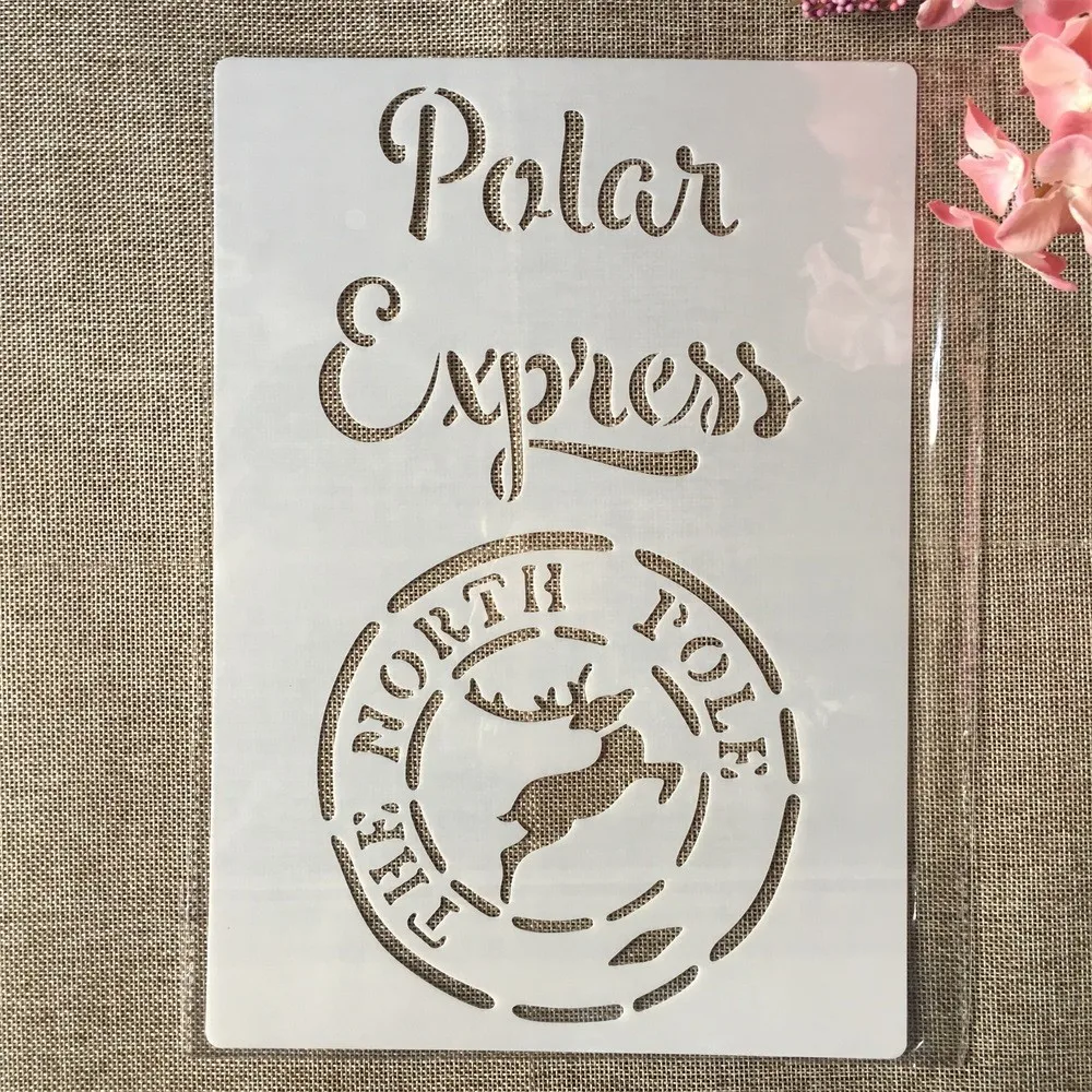 A4-29cm-Polar-Express-DIY-Layering-Stencils-Wall-Painting-Scrapbook ...