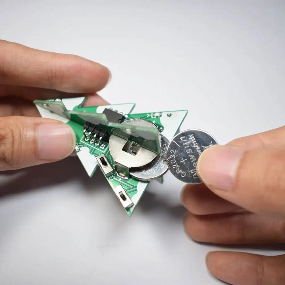 3D мини SMD PCB стерео Рождественская елка DIY Kit Музыка для украшения праздника колокольчики Ночник настольный светильник детский подарок