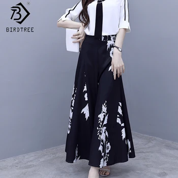 

2020 Spring New Women's Suits Half Sleeve V-Neck Shirt Tops And Full Length Floral Printed Pants Fashion Two Pieces Set S9D997O