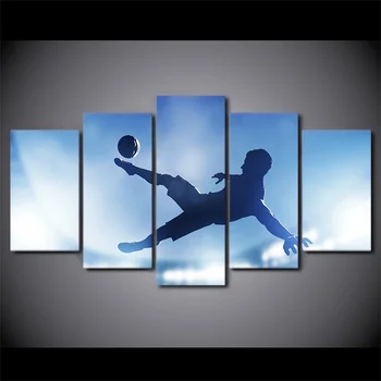 

Hot Selling 5 Pieces Home Decor Print Wall Art Decorations Wall,Soccer Sports Modular Artwork Poster on Canvas