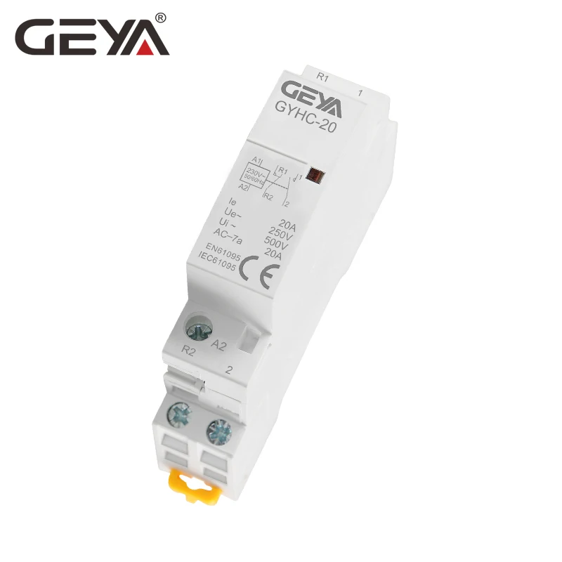 GEYA GYHC 2P 20A 2NO 2NC 1NO1NC бытовой контактор 220 В 50/60 гц автоматический на din рейке