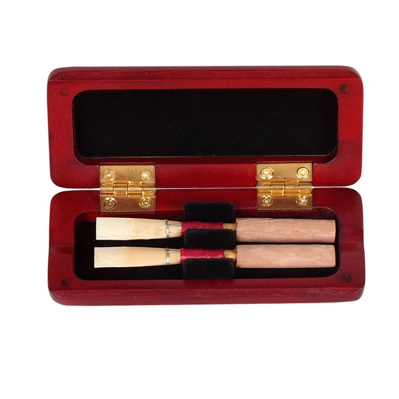 

Oboe Reed Case,Maple Wood Reeds Case Storage Wooden Holder Box Cover for 2Pcs Oboe 9.5x3.9x1.9cm (Not Include Reeds)