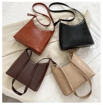 

2020 New Style France Textured Small Bag Female Popular One-Shoulder Vintage Armpit Package Network Shoulder Bags