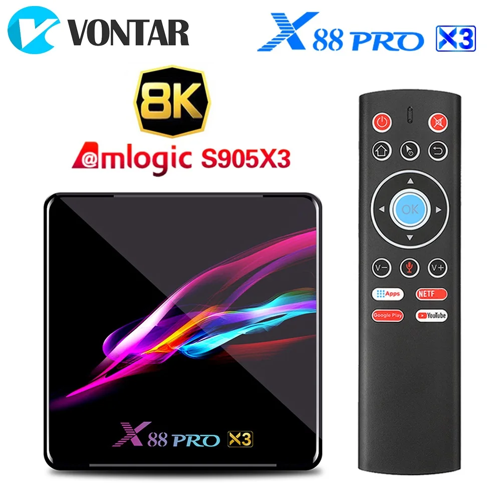 ТВ приставка X88 PRO X3 Android 9 0 4 Гб RAM 64 ГБ 32 Amlogic S905X3 Quad Core 1080p 4K Smart TV телеприставка
