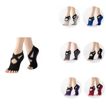 Женские носки для йоги и нескользящие носки без пятки для балета