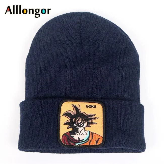 Dragon Ball Z MAJIN BUU Beanie, высококачественные хлопковые повседневные шапочки для мужчин и женщин, теплая вязаная зимняя шапка, модная однотонная шапка унисекс - Цвет: color16