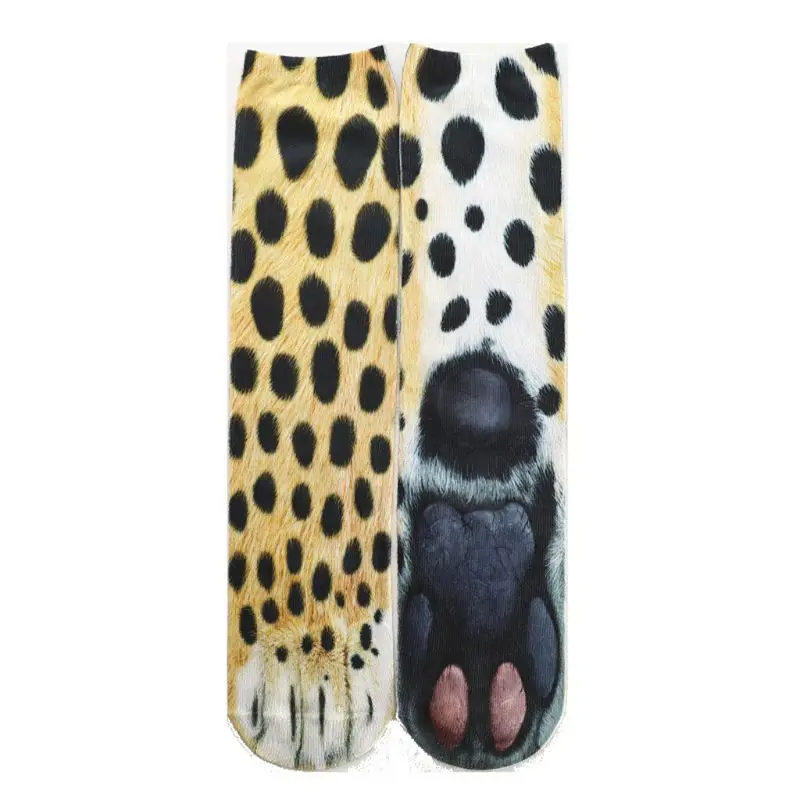 Носки унисекс для взрослых, 3D цифровая имитация, принт, милые носки для лапы животных, носочки для мужчин и женщин, повседневные чулочно-носочные изделия, 7 видов стилей - Цвет: G