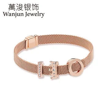 

Wanjun Jewelry 100% 925 Sterling Silver Bracelets Pendant & Bangles Beadeds Reflexions Shine Charm Gift Set
