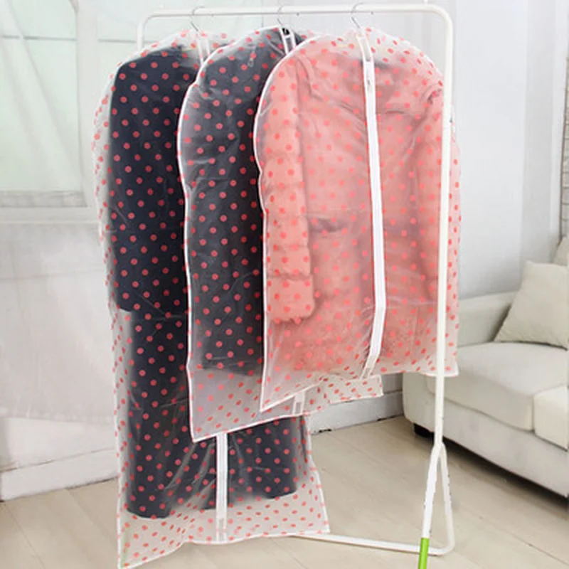 PEVA Одежда полупрозрачный пылезащитный чехол для спальни шкаф хранения висячая