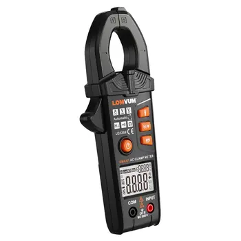 

6000 Counts Digital Clamp Meter NCV Multimeter DC/AC Voltmeter Ammeter Resistance Frequency Tester with LED FlashLight