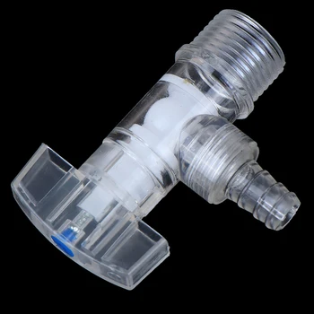 

1pcs New Transparent Plastic Faucet 4-Divided Triangle Valve Pagoda Head Water Tap