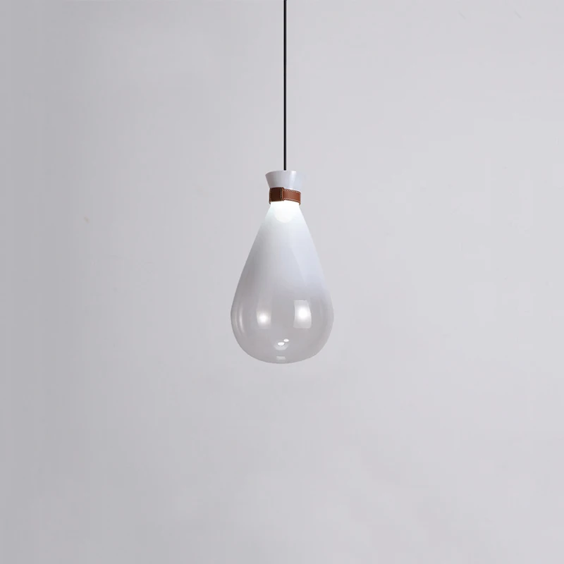 Gradient white Современный подвесной светильник s стеклянный G4 подвесные лампы для гостиной скандинавский минималистичный стильный подвесной светильник для обеденного стола ресторана кафе - Цвет корпуса: Gradient white