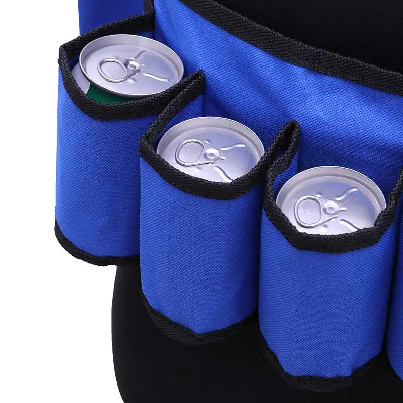 Portable 6 Pack Beer Wine Bottle Beverage Soda Can Holster Drink Waist Bag Party Holder Belt EIG88 | Багаж и сумки