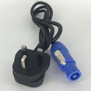 

4pcs/Lot Standard Stage Light UK Plug 1.1 Meter Length Power Cord Blue Powercon Power Cable For DMX Par Led Moving Head Light