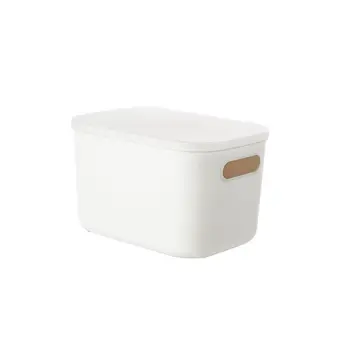 

Small Simple Desktop Storage Box With Cover For Clothes, Snacks, Sundries, Stationery Box, Cosmetics Bathroom Basket