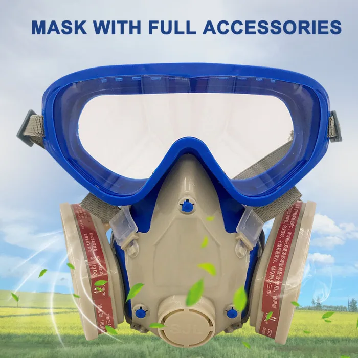 Силиконовый полностью респиратор противопылезащитная маска очки химическая Пылезащитная противопожарная краска NC99
