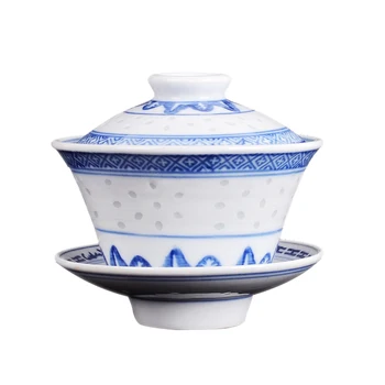 

Jingdezhen old factory of Cultural Revolution porcelain kungfu tea set and tea ceremony accessories