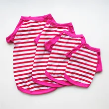Одежда для собак для маленьких собак и кошек, полосатая жилетка для собак, летняя футболка для чихуахуа питомец, одежда для щенков