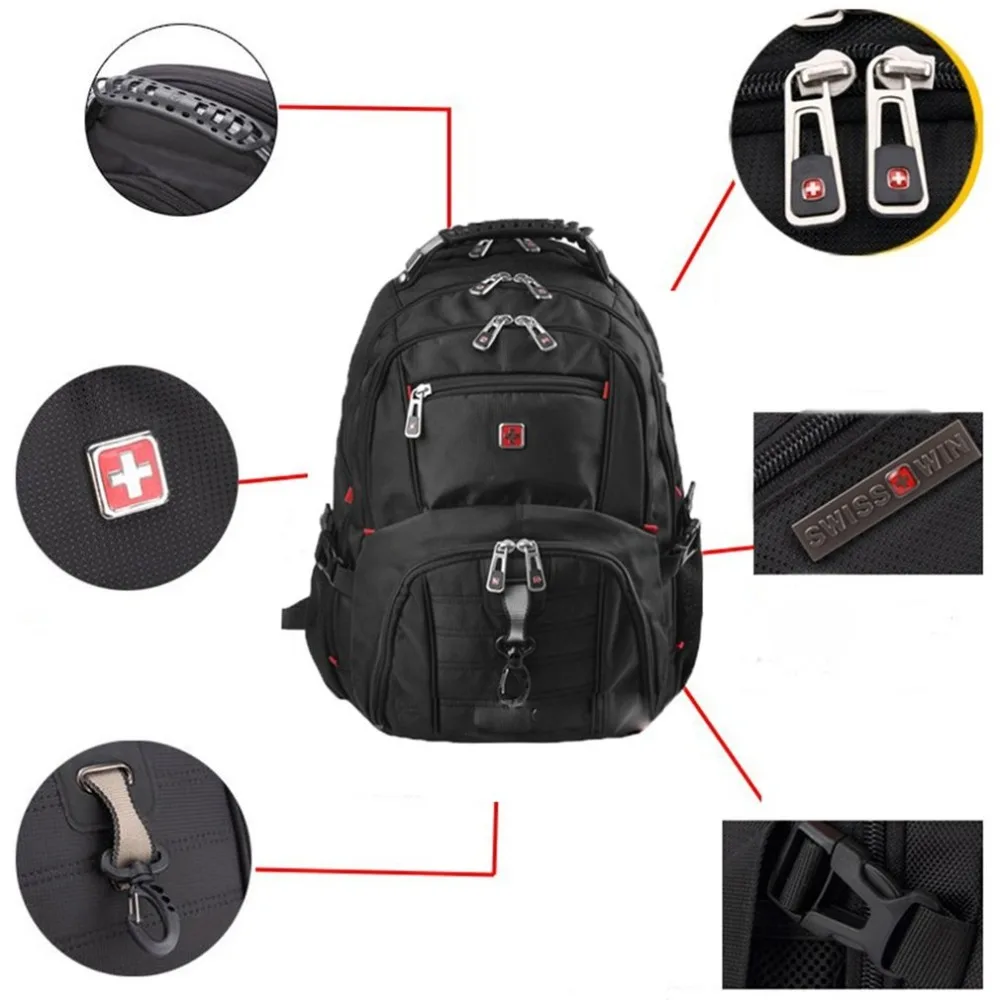 Cena Wodoodporny Nylon podróży torba 15 Cal plecak na laptopa komputer Notebook torba szkolna duża pojemność piesze wycieczki wspinaczka torba