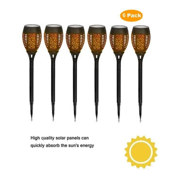 

2-8pcs Solar Flame Light Flickering lawn lamp Solar Flame Flickering Lawn Lamp Led Torch Light Realistic Dancing Flame Light Wat