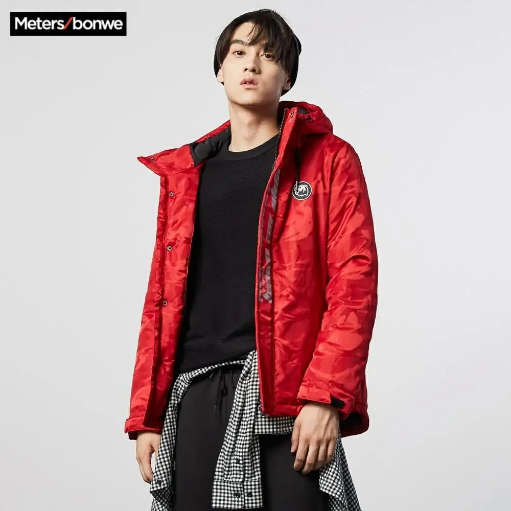 Metersbonwe новая зимняя куртка модный тренд Повседневная утолщенная теплая одежда с