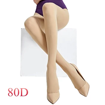 

Pantyhose Women 80D Velvet Tights Black Thick Stockings 2017 Autumn Brand New Slim Soft Medias Seamless Spring Nylon Tights