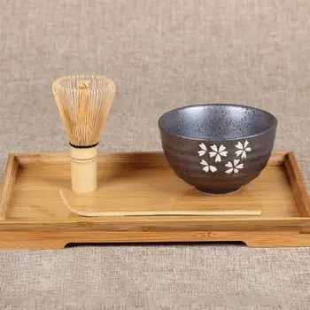 

Tea Ceremony Matcha Ceramic Tea Bowl Bamboo Tea Scoop Matcha Whisk Japanese Teaware Tea Tool 5 Style Matcha Bowl Set