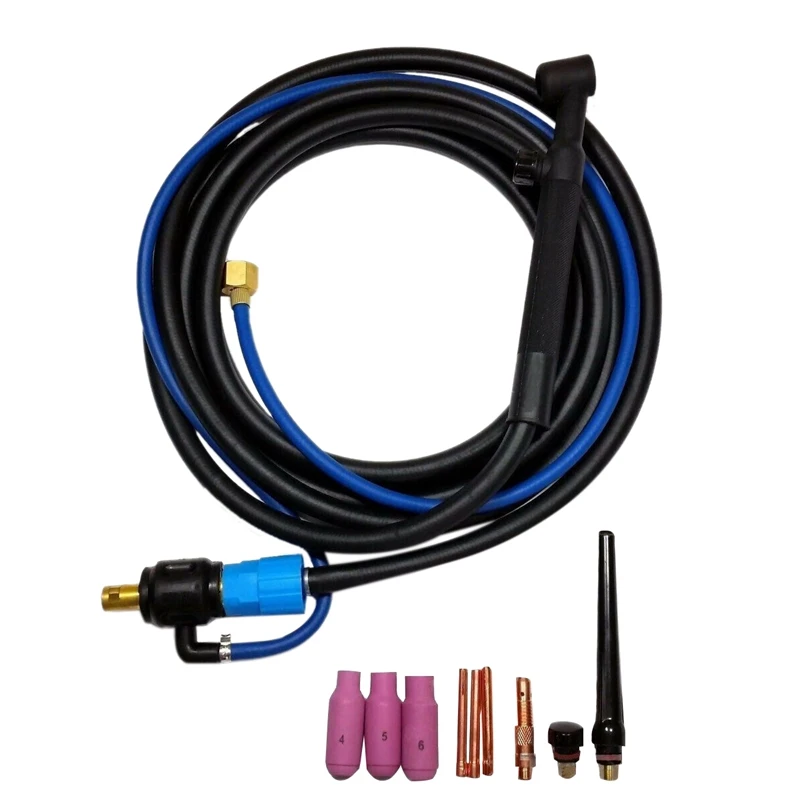 

Hot WP-17V Tig Welding Head Torch Tool Flexible Head with Gas Valved 35/50 4M Cable