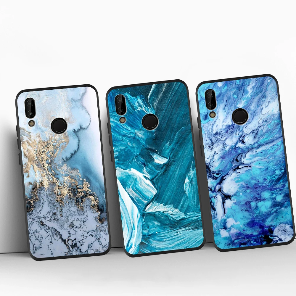 

Fashion Geometric Marble soft silicone tpu Phone case cover For Huawei P40 P30 P20 P10 P8 Lite 2017 Mate 30 20 10 Lite Pro etui