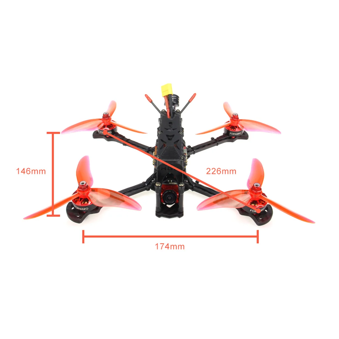 HGLRC Sector5 V2 226 мм FPV Racer Drone PNP/BNF w/F7 60A 4в1 ESC 2306 мотор 1600KV 6 S/2450KV 4S AURORA V2 FPV камера 1200TVL