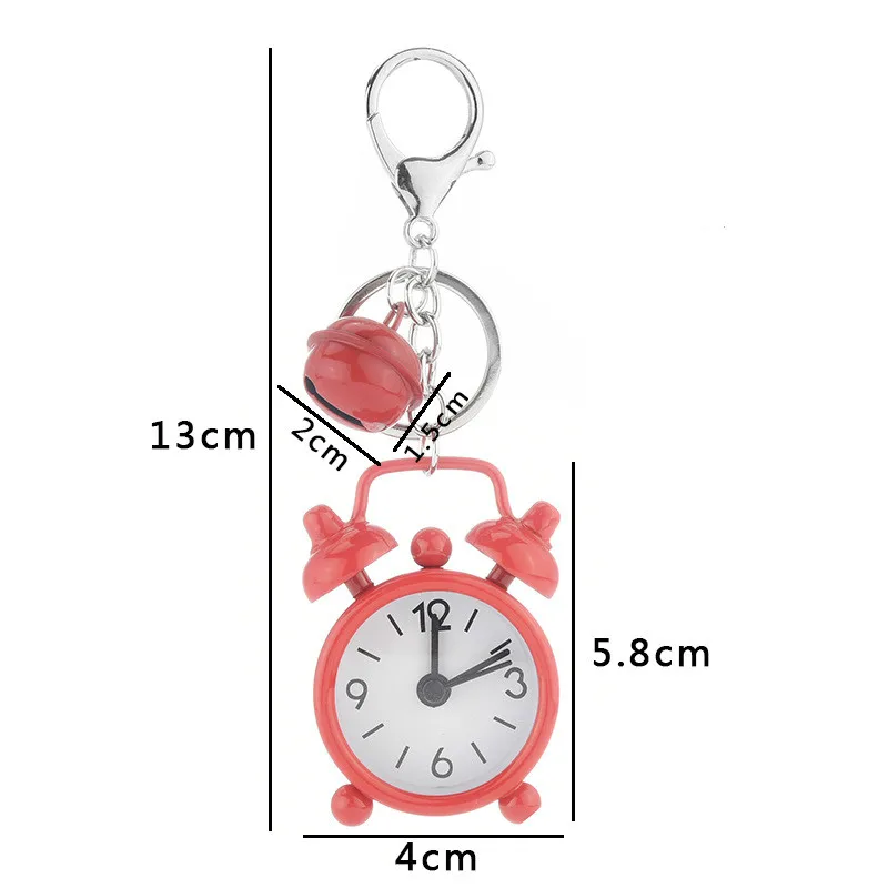 Keychains Cute Mini Alarm Clock Keychain Pendant Creative Car
