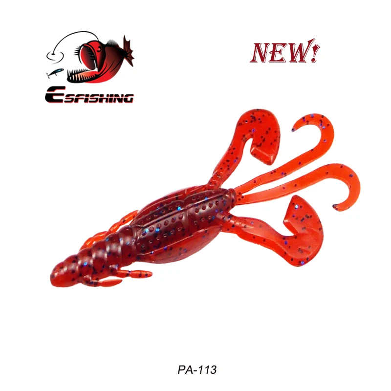 Esfishing Craw рыболовные приманки 6 шт. 9 см/6,2 г огромные щупальца рыболовные приманки для карпа Мягкая приманка для рыбалки Реалистичная креветка Isca Artificiais - Цвет: PA113