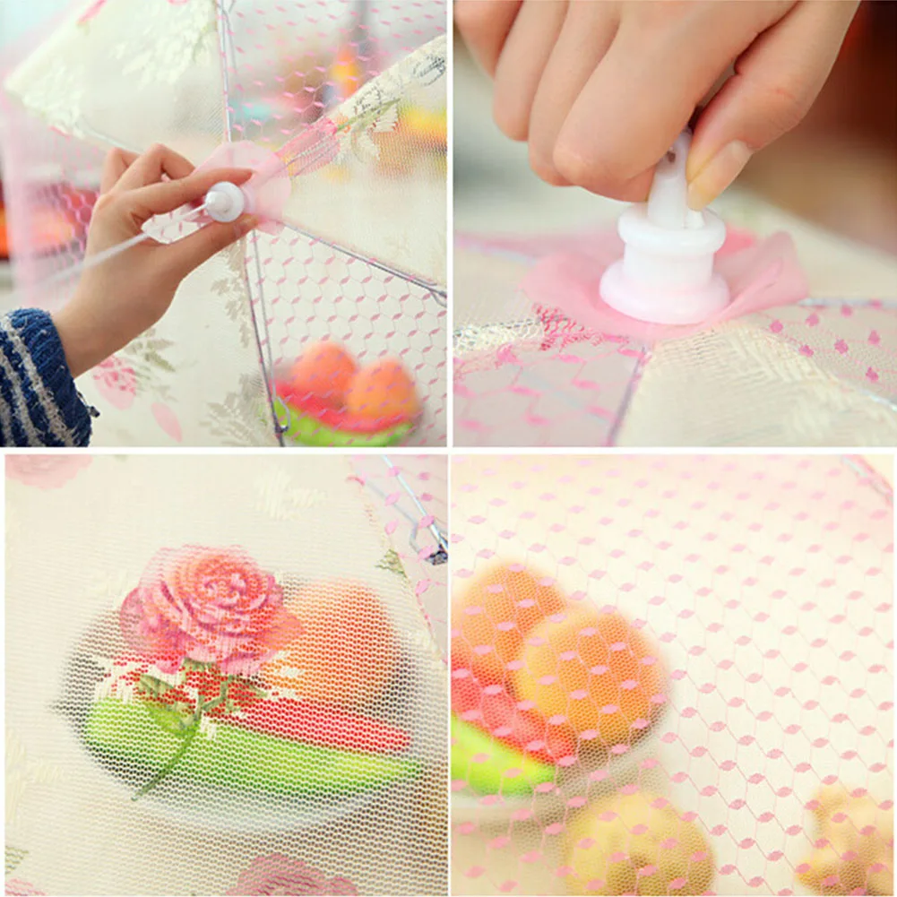 Food Cover Folding Anti-fly Dustproof Mesh Food Protective Cover Dining Table Tent kitchen accessories/kitchen gadgets 75x30cm