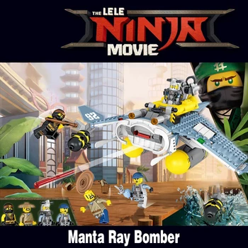 

Ninja City Series Masters of Spinjitzu Big Flight Fish Manta Ray Bomber Compatible lepinglys 70609 As Birthday toys Gifts