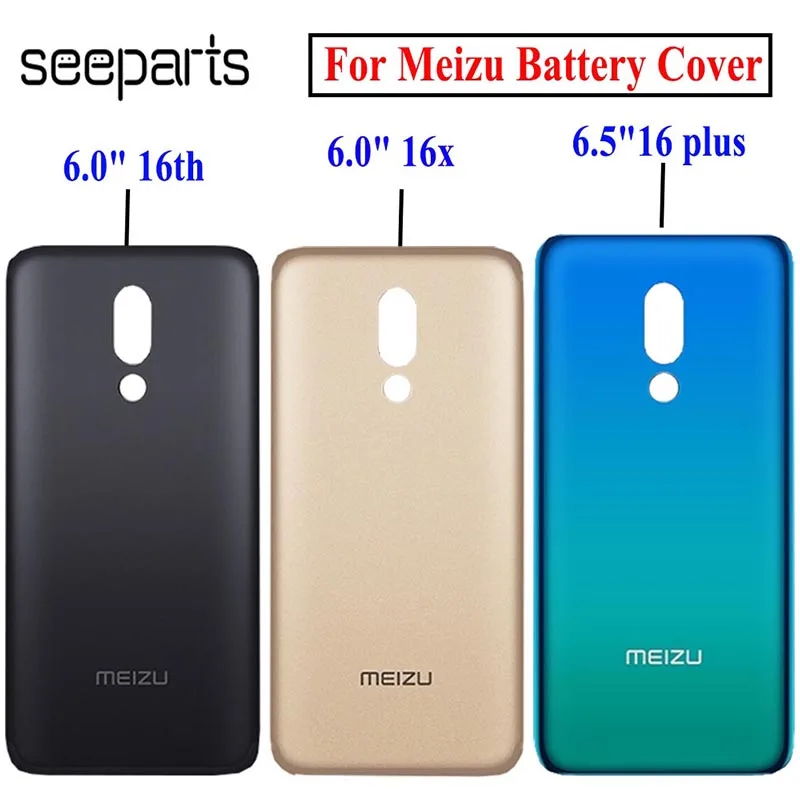 Новая крышка батареи для Meizu 16th 16x16 Plus задняя крышка корпуса 16 Plus крышка батареи Запасная часть