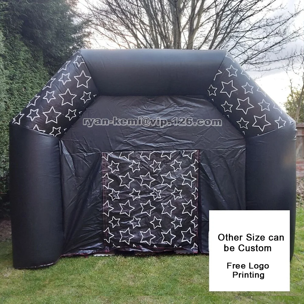 Giant Inflatable Film Marquee Mobile Movie Screen Tent Cover Disco Party Nightclub Pub Room With Removable Screen Foldable Door 2