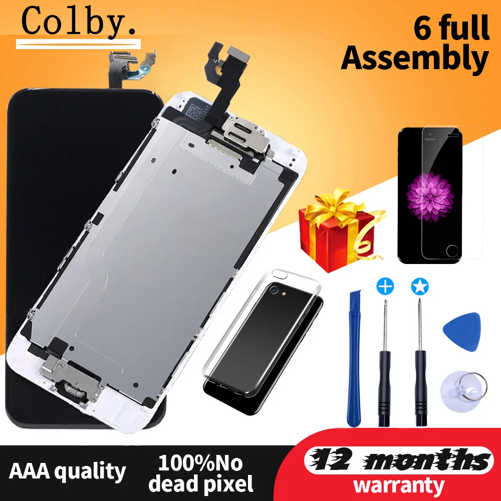 Полный комплект pantalla для iPhone 6 ЖК-дисплей сенсорный экран в сборе Замена 5S 6s 7 ЖК +