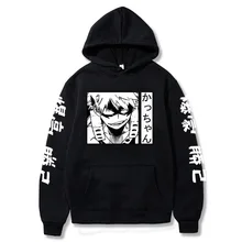 Meu herói academia katsuki bakugo moletom com capuz estilo japonês anime moletom unissex engraçado harajuku casual pulôver feminino masculino