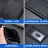 BISON DENIM Cow Leather Fashion Slim Minimalist Men Wallet Credit Card Holder RFID Blocking Leather Purse 11.3*8.2*1cm W9670-1B ► Photo 3/6