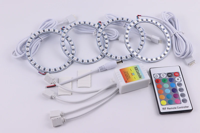 Многоцветный RGB светодиодный ангельские глазки Halo Ring Eye RF пульт дистанционного управления для Infiniti M Y51 M25L M35hL M35 M37 M56 Q70 2011-14 аксессуары