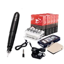 Перманентный макияж тату-картридж питание поворотная ручка для тату-педали 50 шт. картридж набор игл наборы