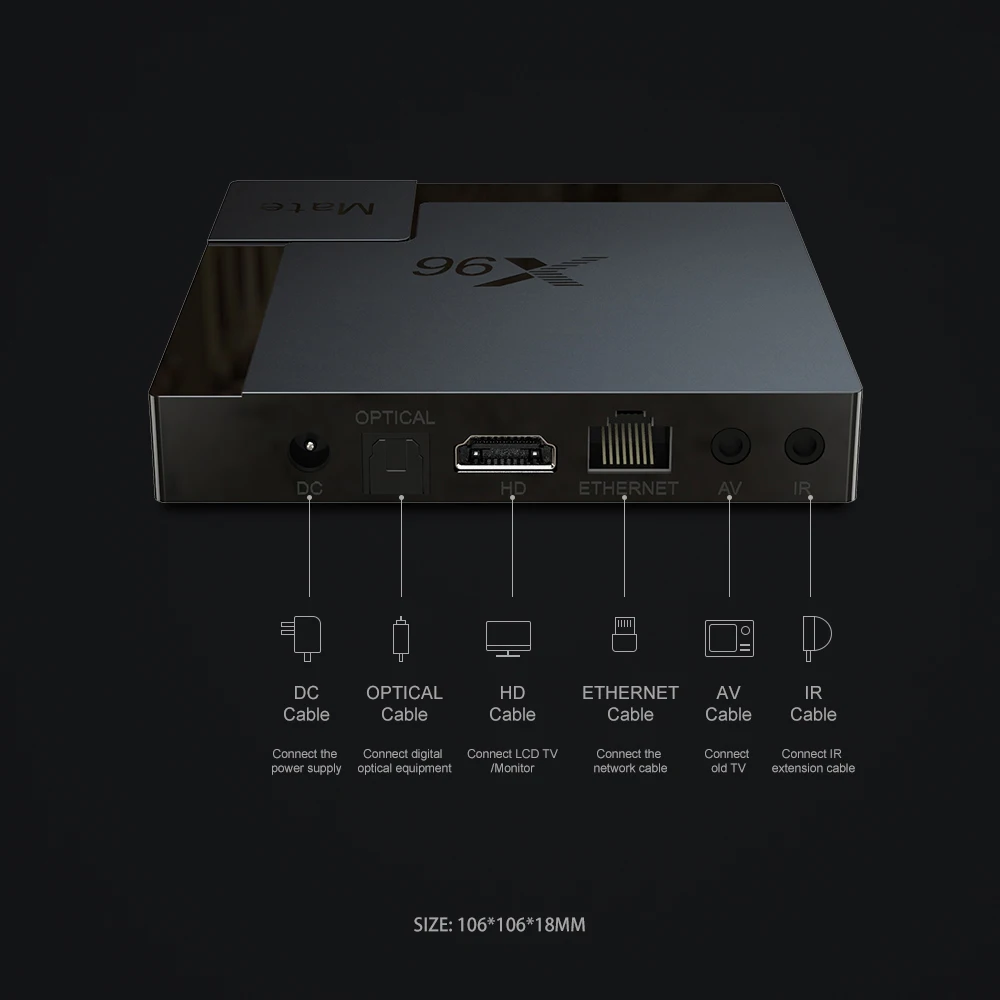 Smart Mate Android 10 Allwinner H616 4gb 64gb 10.0 Ghz - 5 Dual Wi-fi 6k Media Player pk H96 Max tv Box X96 - Image 5