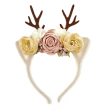 Рождественские рога Цветок головная повязка Детский головной убор Мори девушка украшение для волос Рождественское украшение для волос рождественские украшения