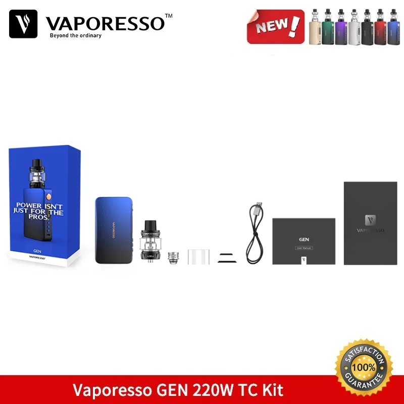Оригинальный 220 Вт Vaporesso GEN TC Kit 8 мл SKRR-S Tank с модом VS Polar E-cig Vape Mod испаритель |