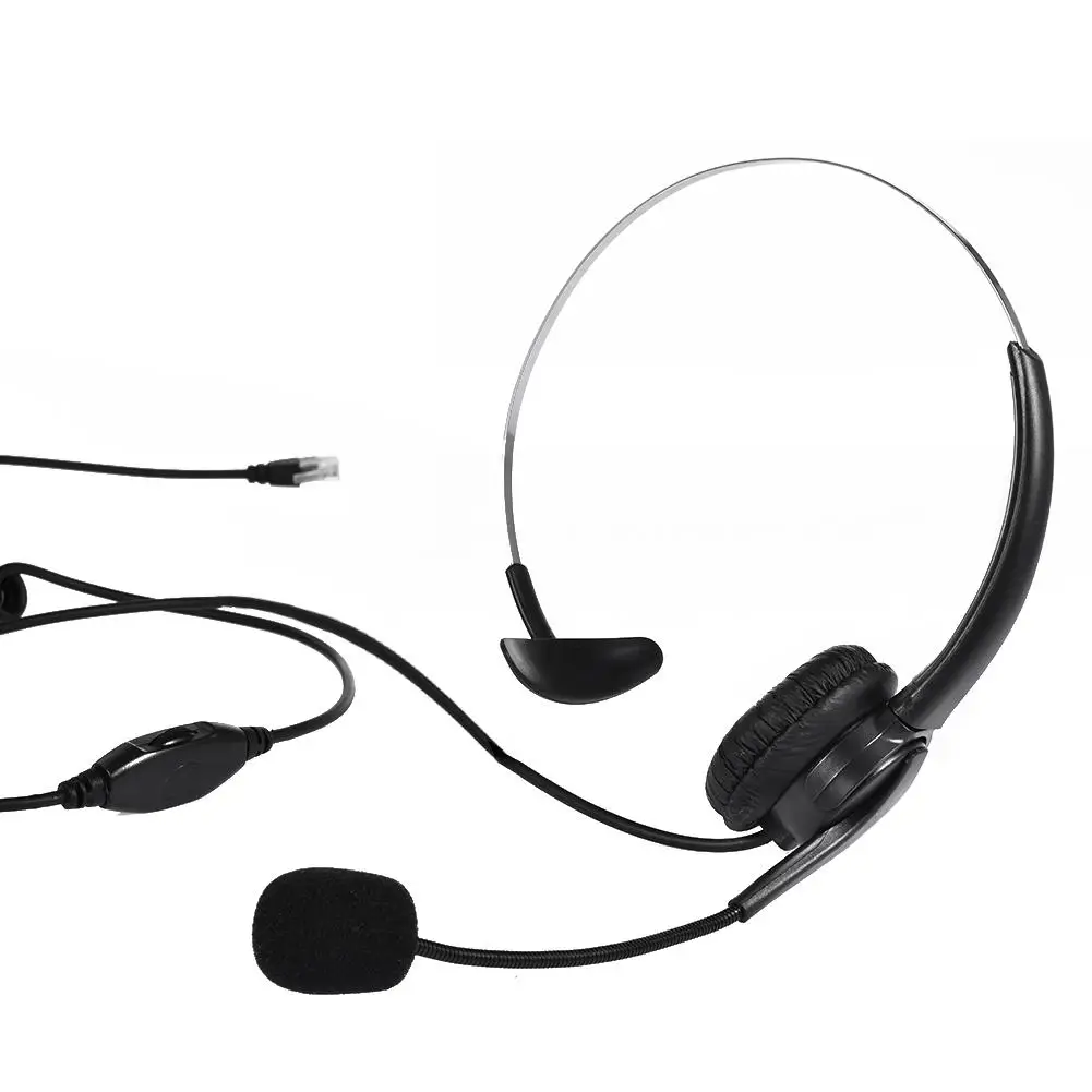 Call Center Wired Headset USB Headset with Microphone Computer Telephone Headphone for PC Landline Telephone images - 6