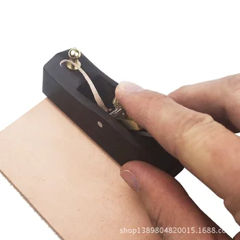 

Leather Peeling Planing Thinner Trimming Tool Ebony Small Planer Curved Shovel Leather Knife Troqueles Leathercraft Shovel Tools